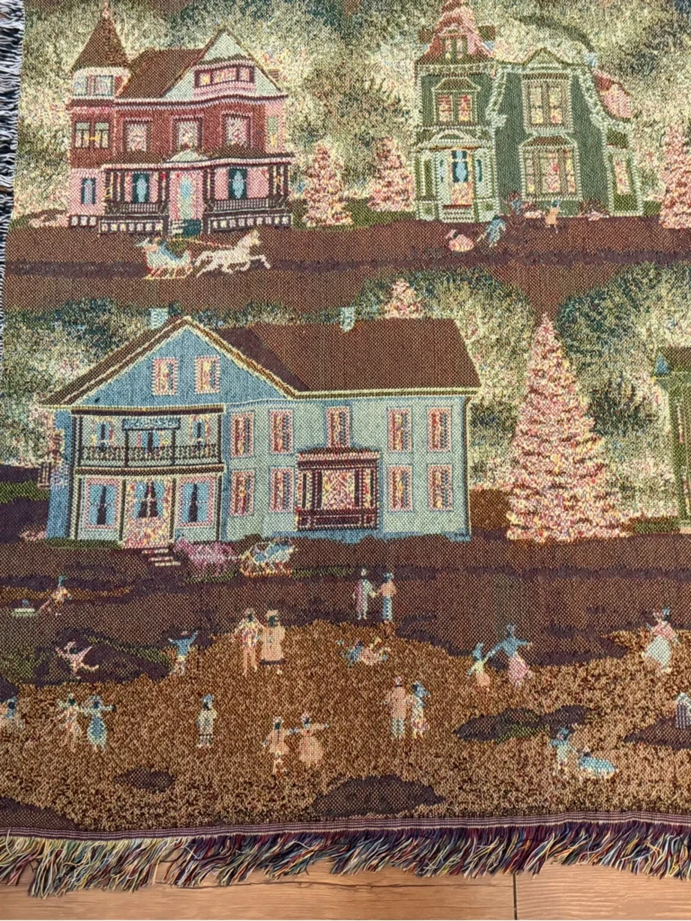 Mohawk Holiday Village Woven Throw Blanket Tapestry Rug